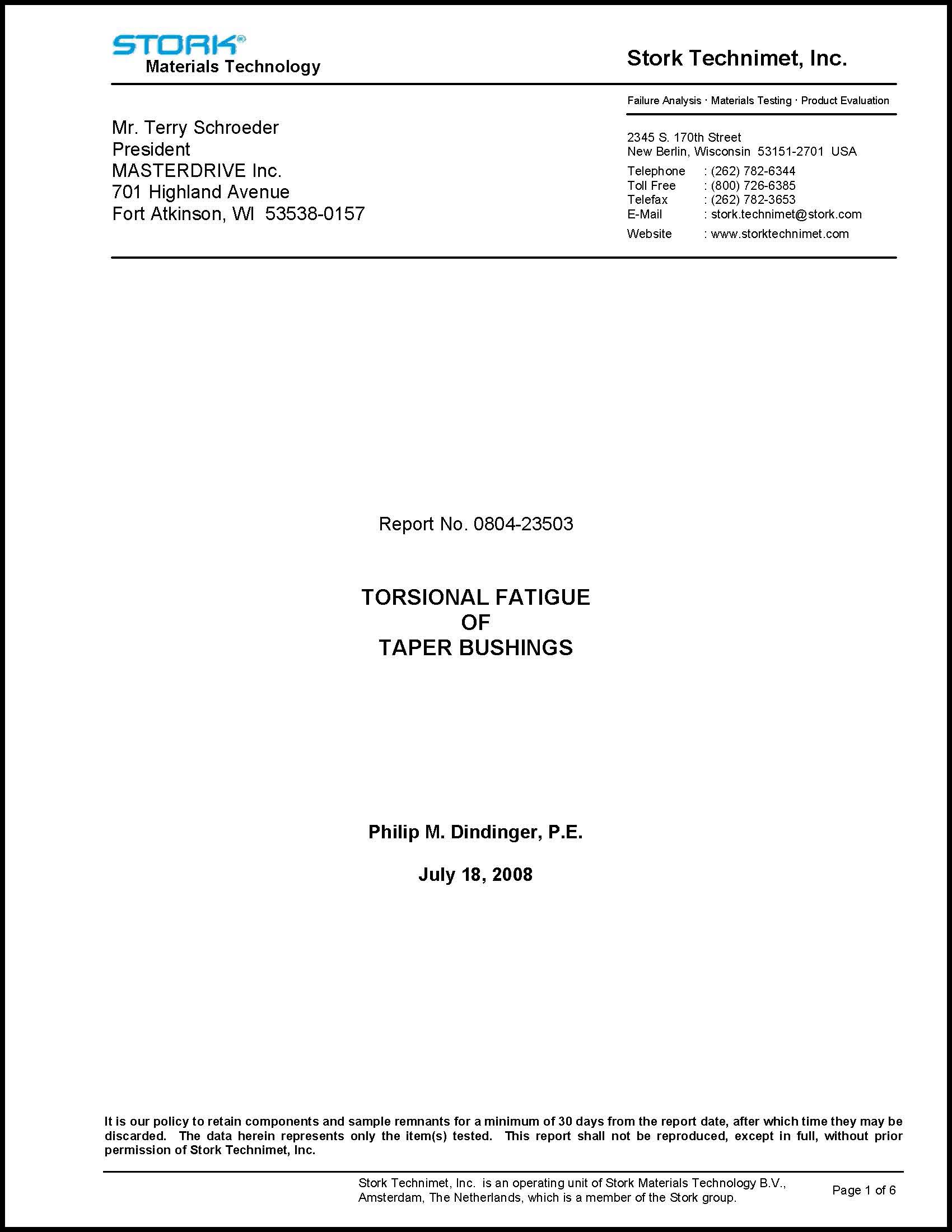 Torsional Fatige Report